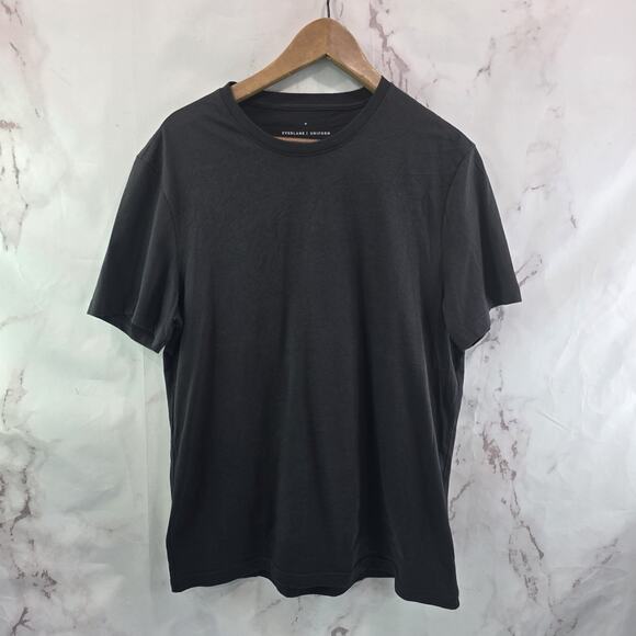 Everlane T Shirt Mens Black Short Sleeve Crew Organic Cotton Uniform - Picture 2 of 10
